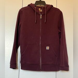 Carhartt Burgundy Full-Zip Hoodie